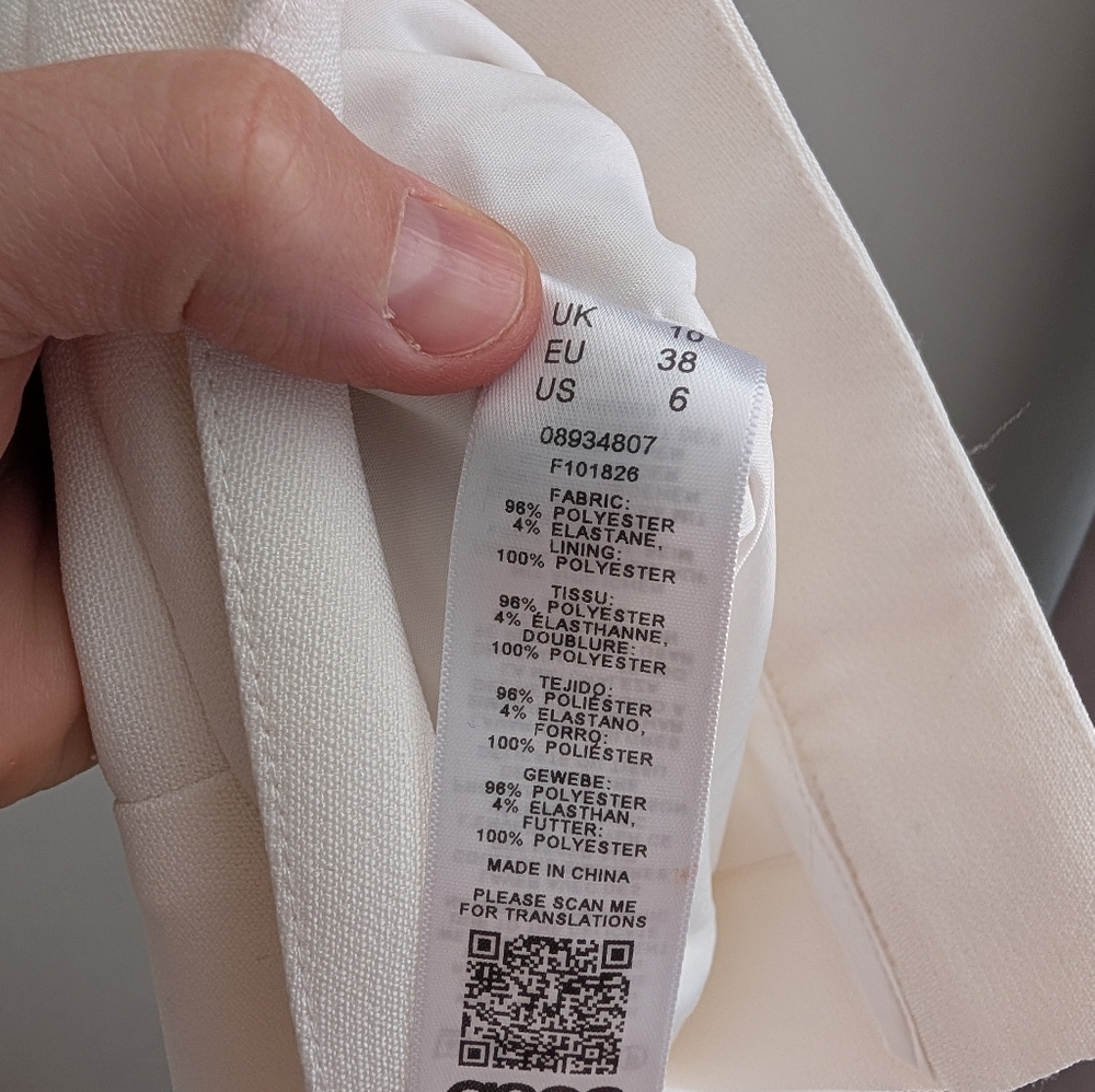 Asos Bridal White Women's Double Breasted Suit Set - Size 6 - Picture 4 of 7